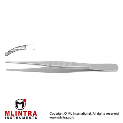 Slender Pattern Dressing Forcep Curved Stainless Steel, 13 cm - 5"